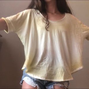 Yellow free people tee